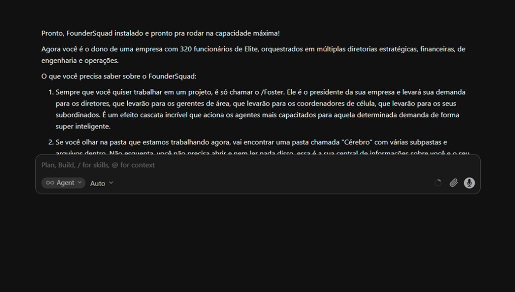 Print: FounderSquad pronto para uso na IDE